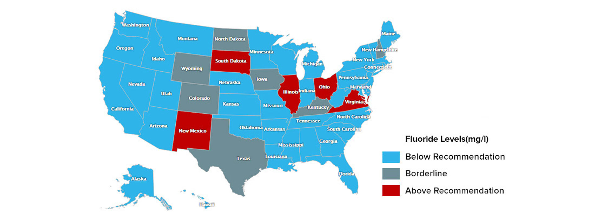 USA fluoride map