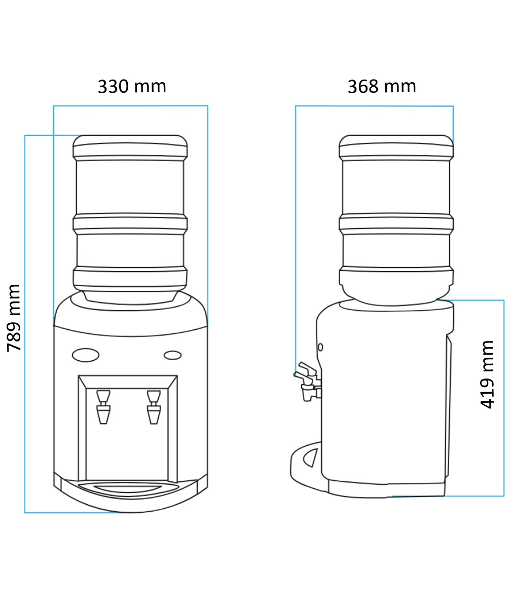 Avalanche ᐅ Countertop Bottled Water Cooler Waterlogic