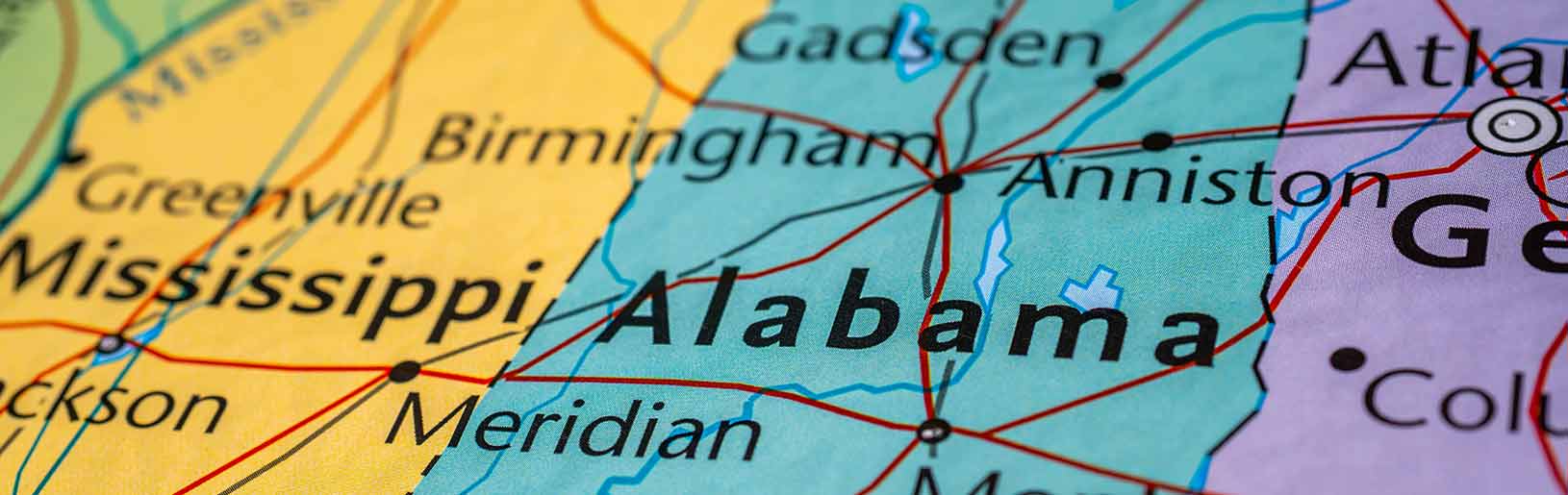 Map of Alabama 