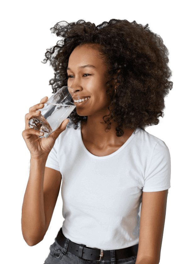 Woman drinking water